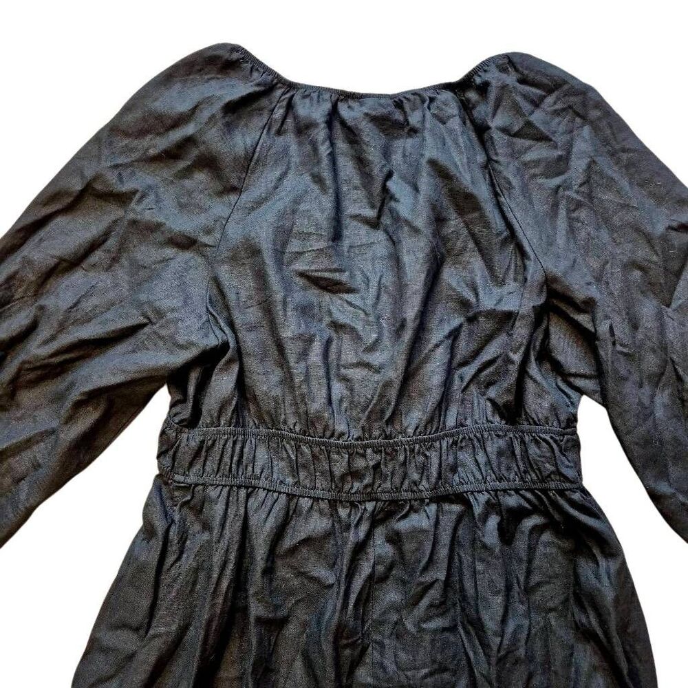 NWT Universal Thread Black Tie-Front Midi Dress Size L Lyocell Rayon - Picture 6 of 12